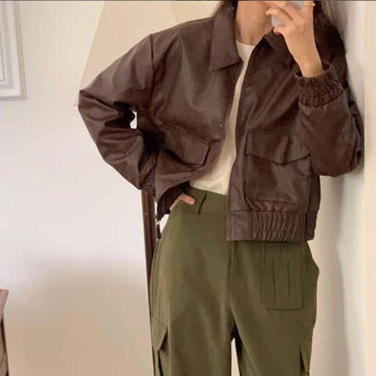 Damen Praktische und modische Kurzjacke EB