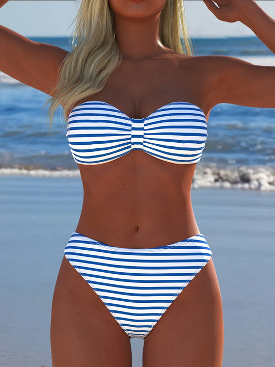 Damen Balconette Bikini mit floralem Design und verstellbaren Trägern EB