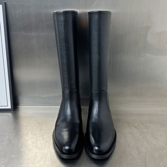Damen elegante Stiefel aus hochwertigem Leder EB
