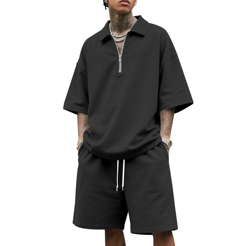 Herren lässiges Sport-Set mit kurzem Oberteil und praktischen Shorts EB