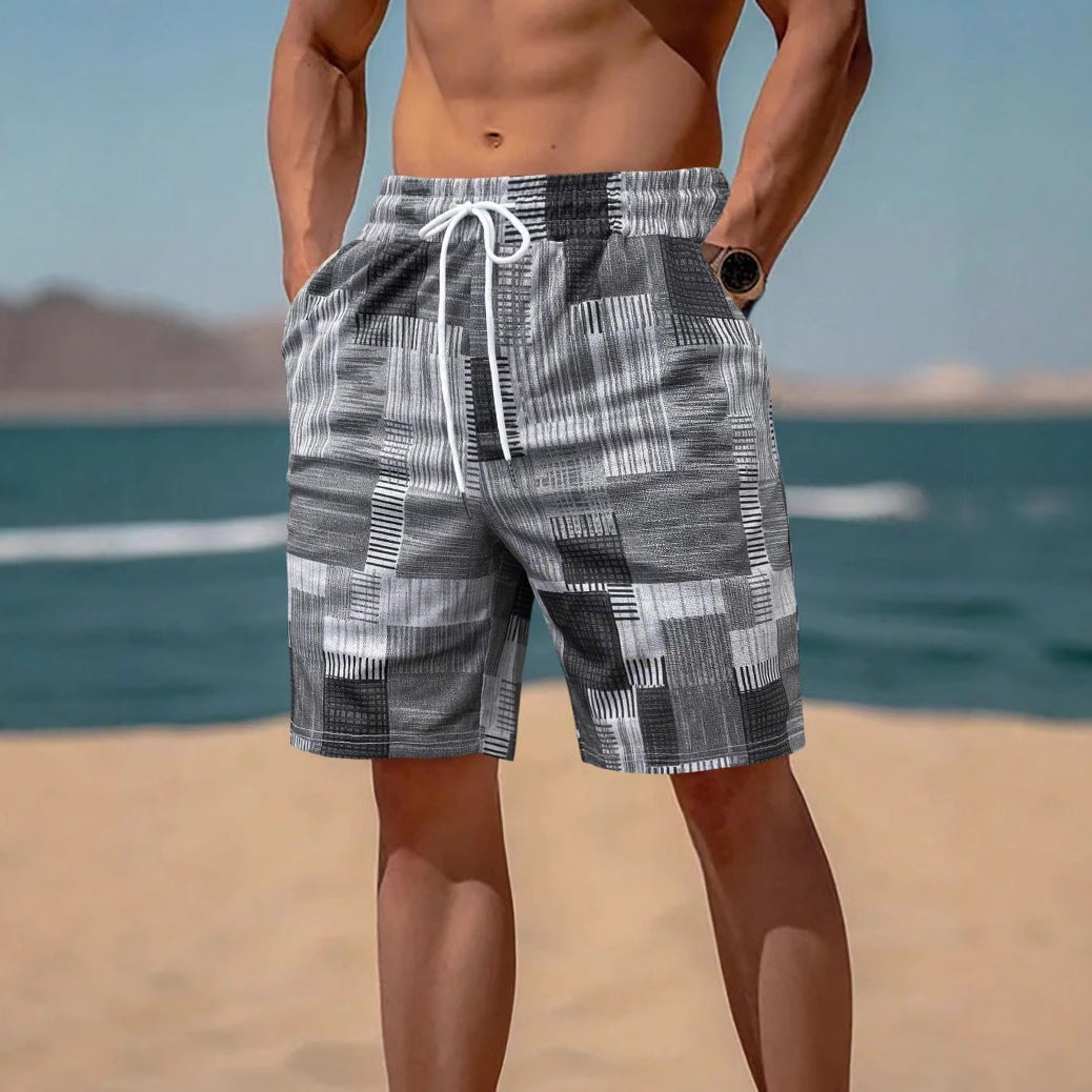 Herren stylische Bade-Shorts mit modernem Graphikmuster EB