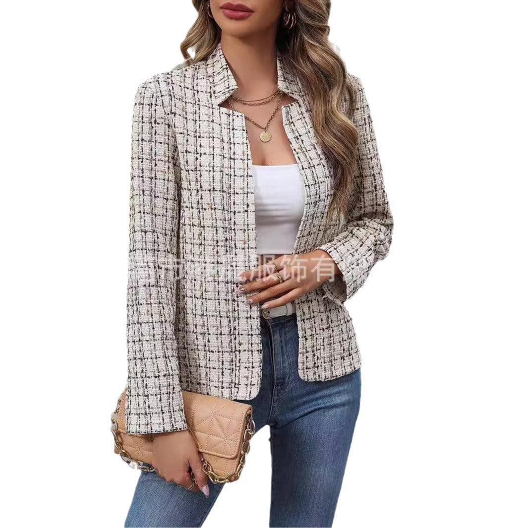 Damen Blazerjacke aus Tweed mit strukturiertem Muster EB