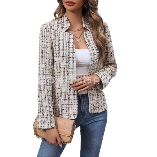 Damen Blazerjacke aus Tweed mit strukturiertem Muster EB