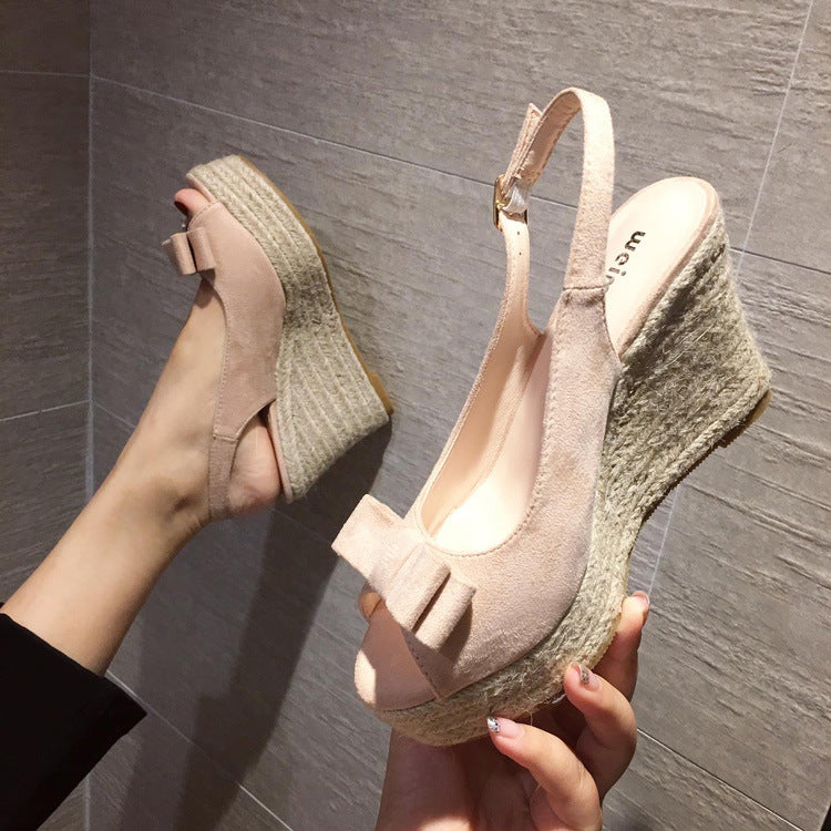 Wedgeschuhe | Rutschfest | Offene Zehen | Espadrilles | Sommerschuhe EB
