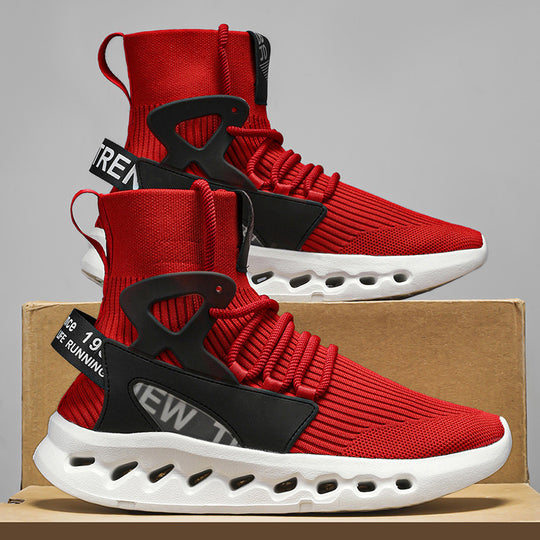 Damen Sportliche Lauf-Sneaker mit elastischem Strick-Obermaterial und rutschfester Sohle EB