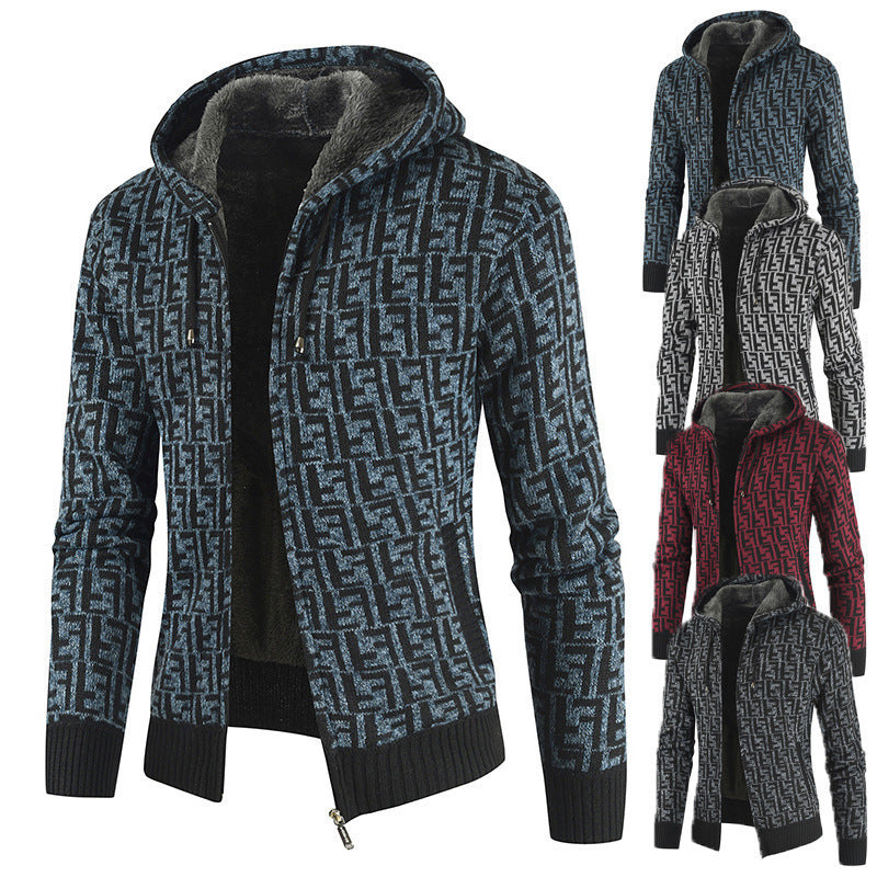 Herren Warm gefütterte Kapuzenjacke EB