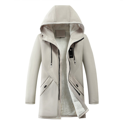 Herren modische Winterjacke mit isolierendem Futter und praktischen Reißverschlusstaschen EB