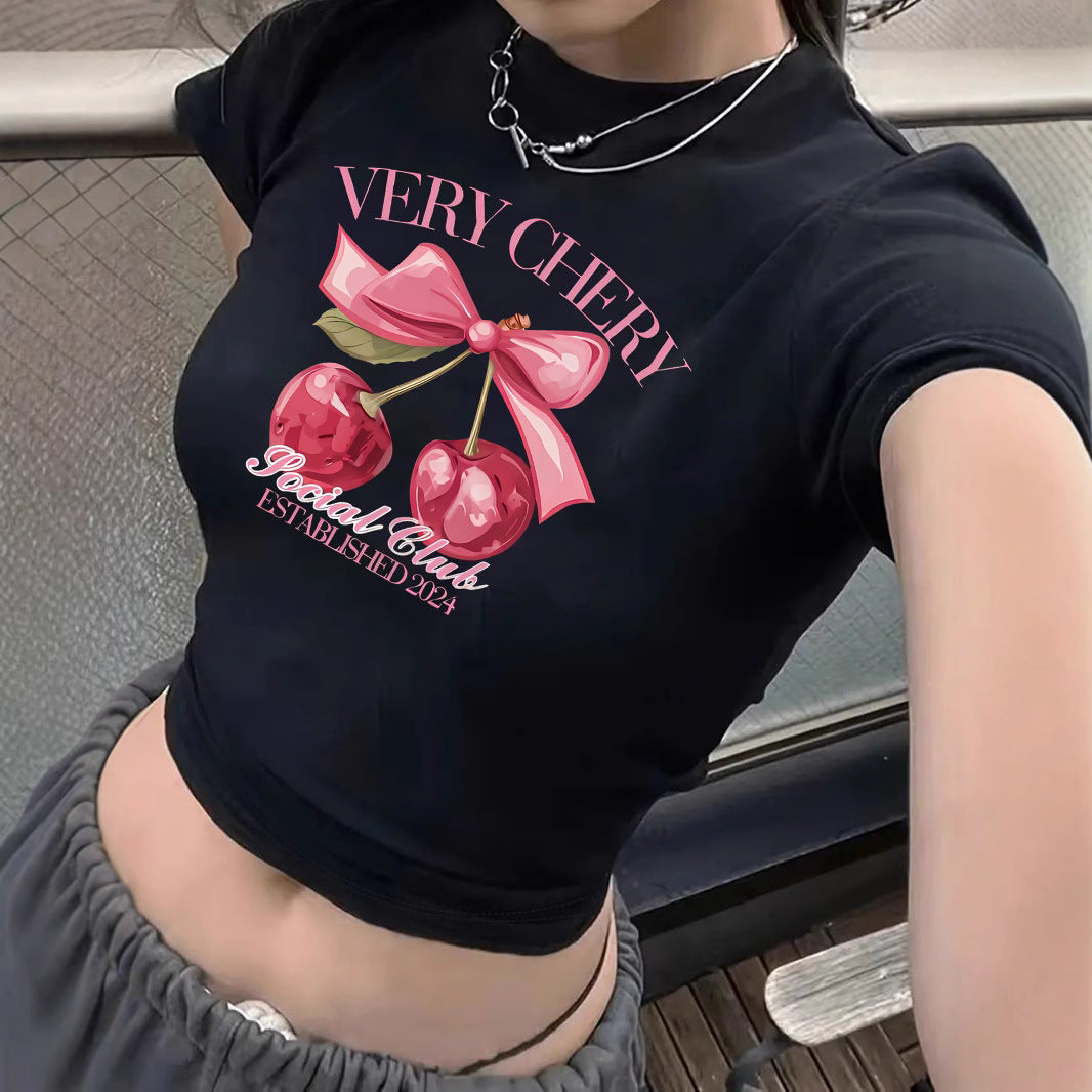 Damen Crop-T-Shirt mit inspirierendem Schriftzug EB