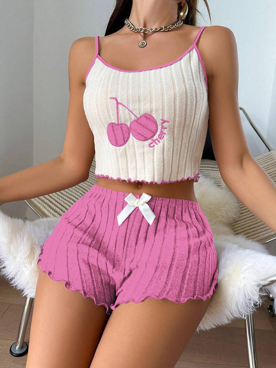 EB | Bestickte Weste Shorts Set