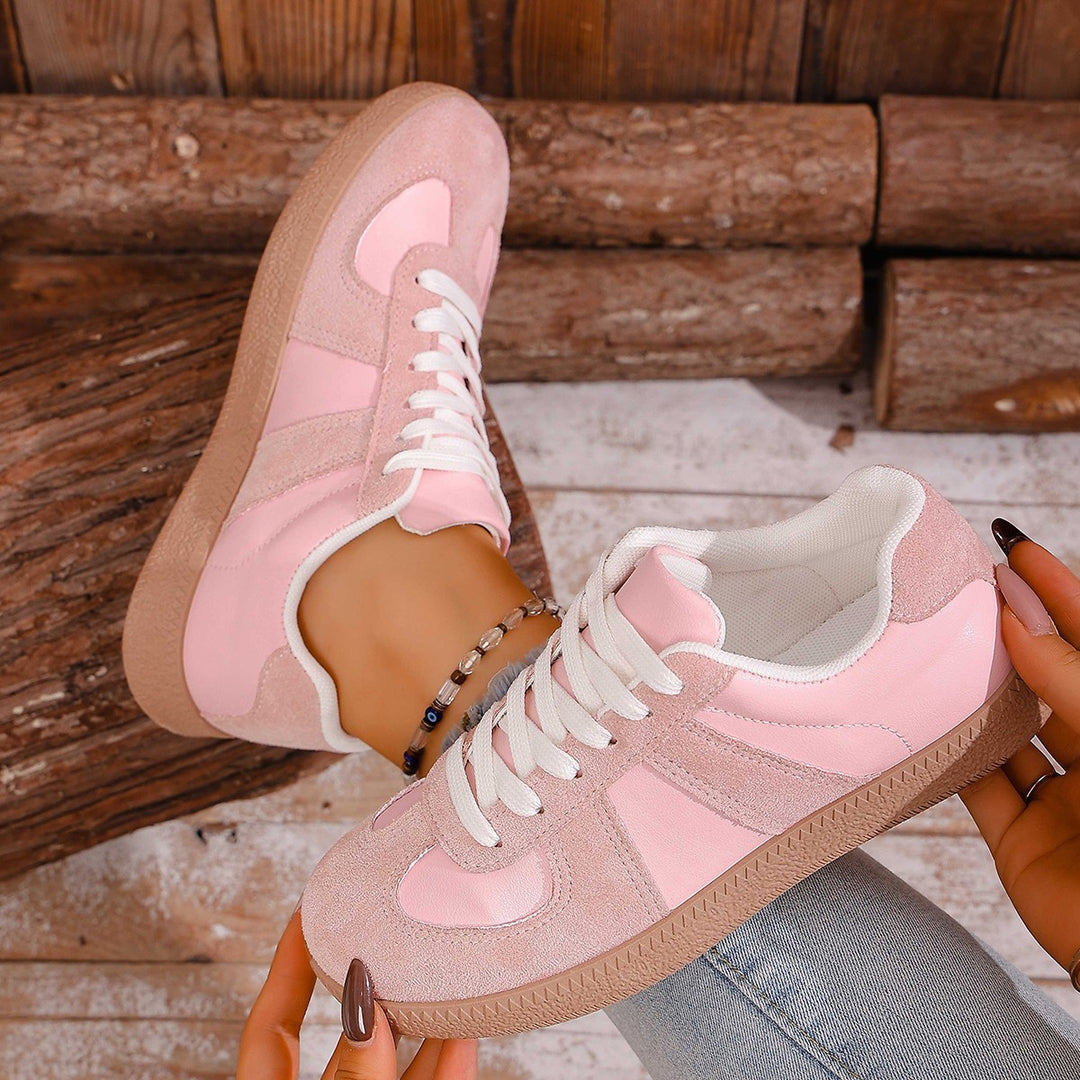 Damen Schnür-Sneaker aus Wildleder und Kunstleder EB