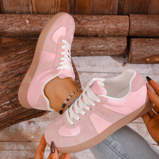 Damen Schnür-Sneaker aus Wildleder und Kunstleder EB
