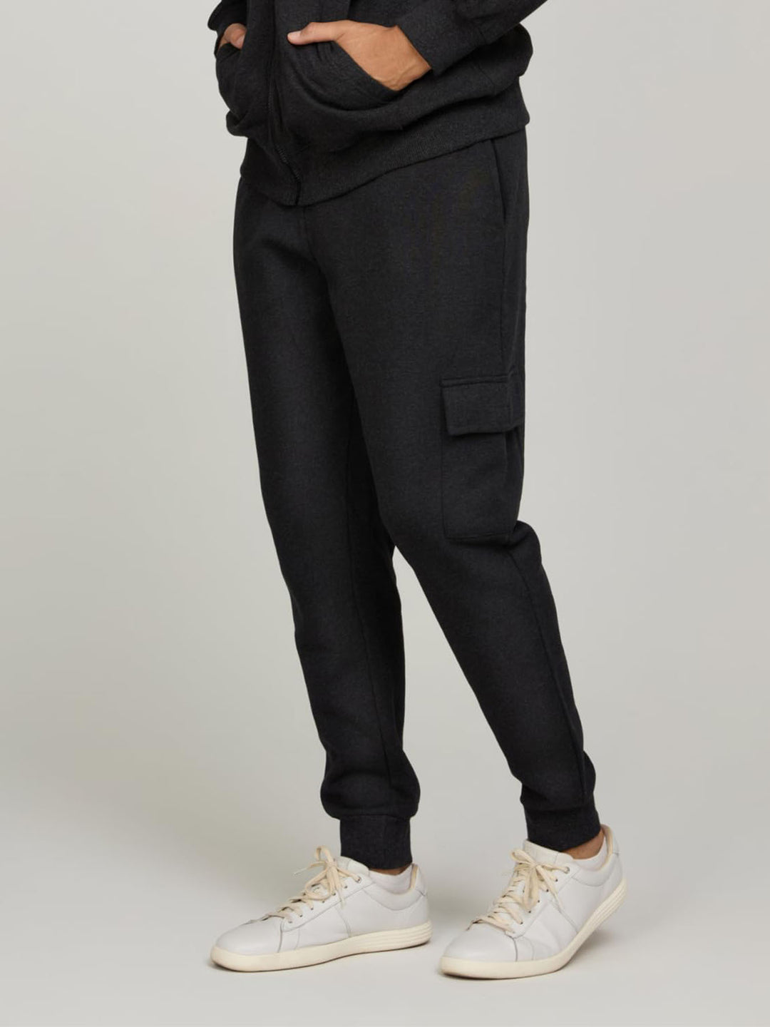 Damen nan schmal geschnittene Cargo-Jogginghose mit ergonomischen Nähten elastischem Komfortbund und aufgesetzter Klappentasche EB