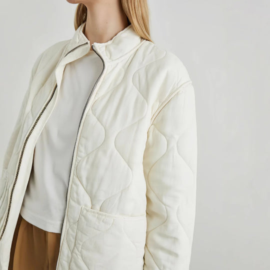 Damen gesteppte Übergangsjacke mit hohem Kragen EB