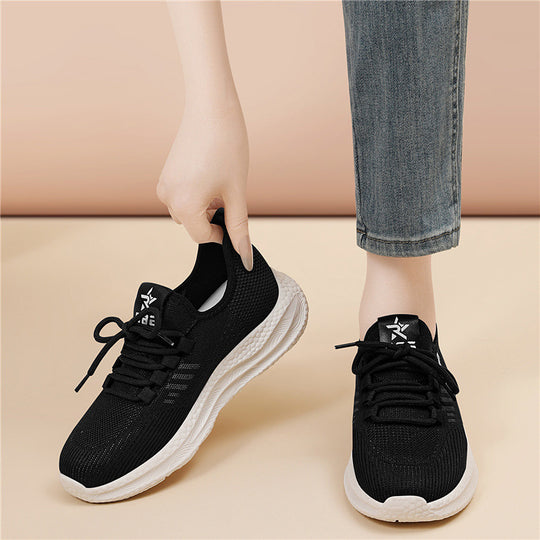 Damen Atmungsaktive Laufschuhe mit stoßdämpfender Sohle und elastischen Details EB