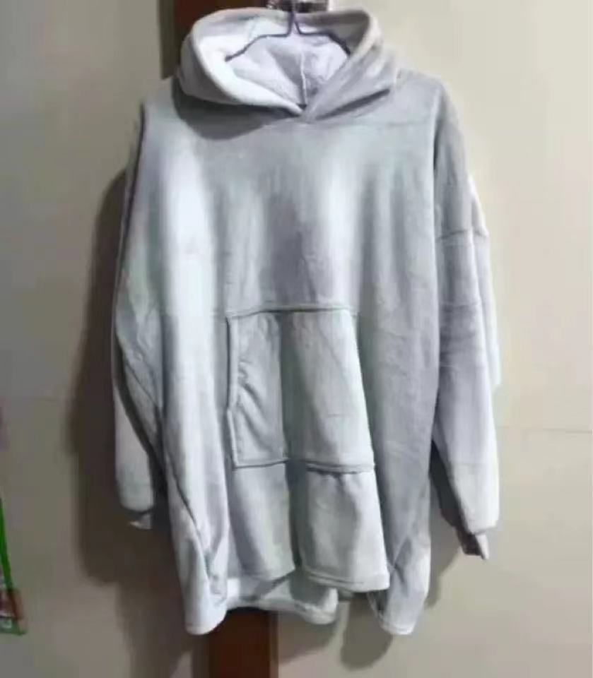 Damen Großer Kapuzenpullover mit kuscheligem Fleece und praktischen Taschen EB