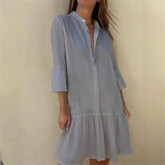 Damen Hemdkleid mit Rüschen EB