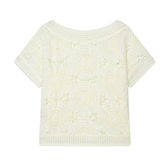 Damen Strickoberteil mit floralem Strukturmuster EB