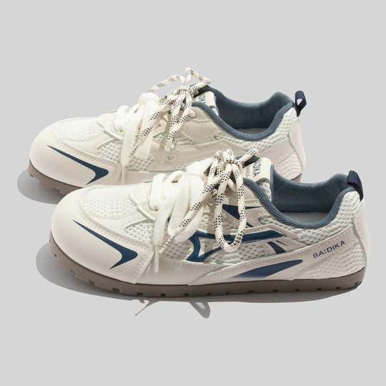 Damen Atmungsaktive Multifunktionssneakers mit elastischen Schnürsenkeln und rutschfester Sohle EB