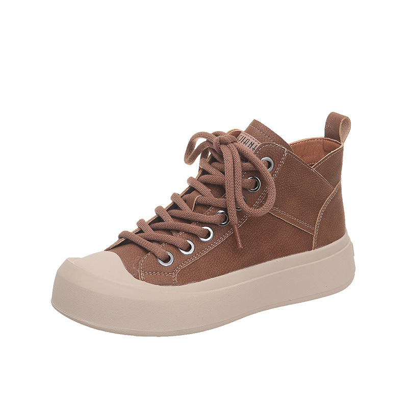 Damen modische High-Top Sneakers mit robustem Sohlenprofil und atmungsaktivem Obermaterial EB