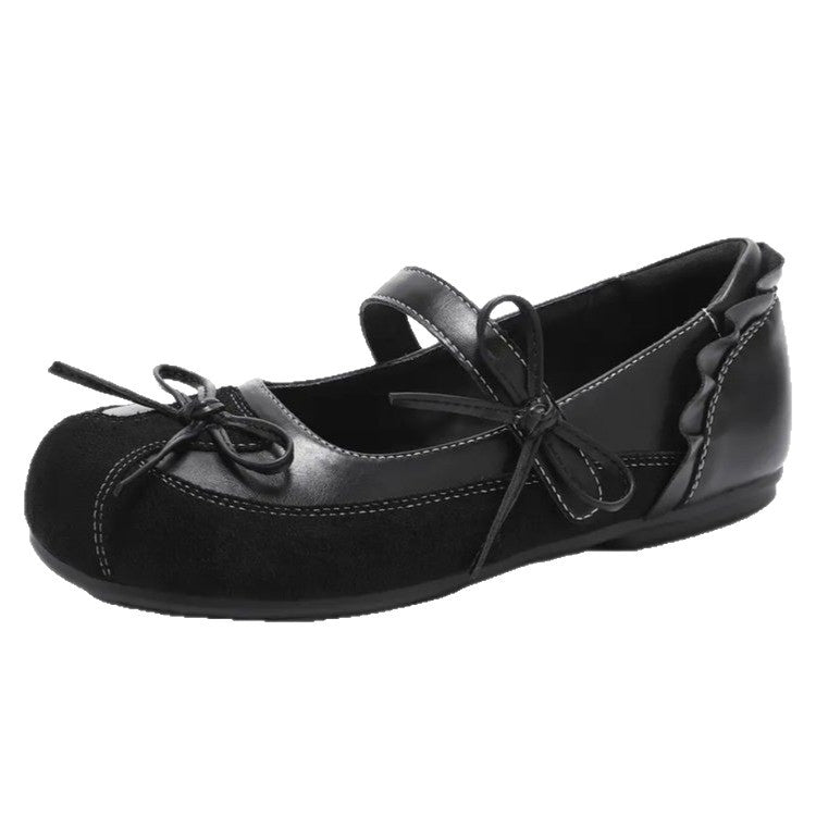Damen Ballerinas mit zierlichem Riemchen und elegantem Schleifendetail EB