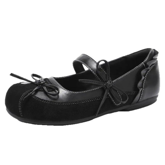 Damen Ballerinas mit zierlichem Riemchen und elegantem Schleifendetail EB