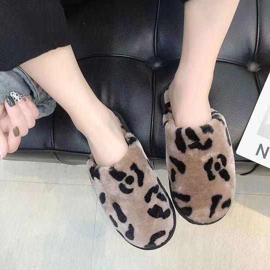 Damen Kuschelige Hausschuhe mit tierischem Muster EB