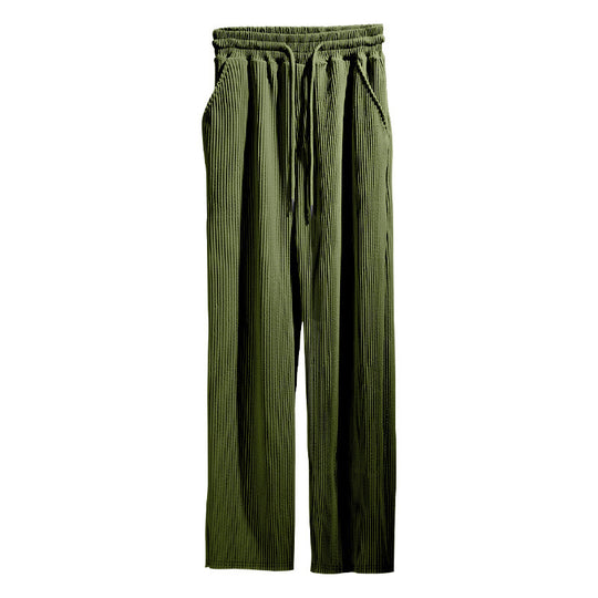 Damen elegante Relaxed Fit Hose mit Gummi-Taille EB