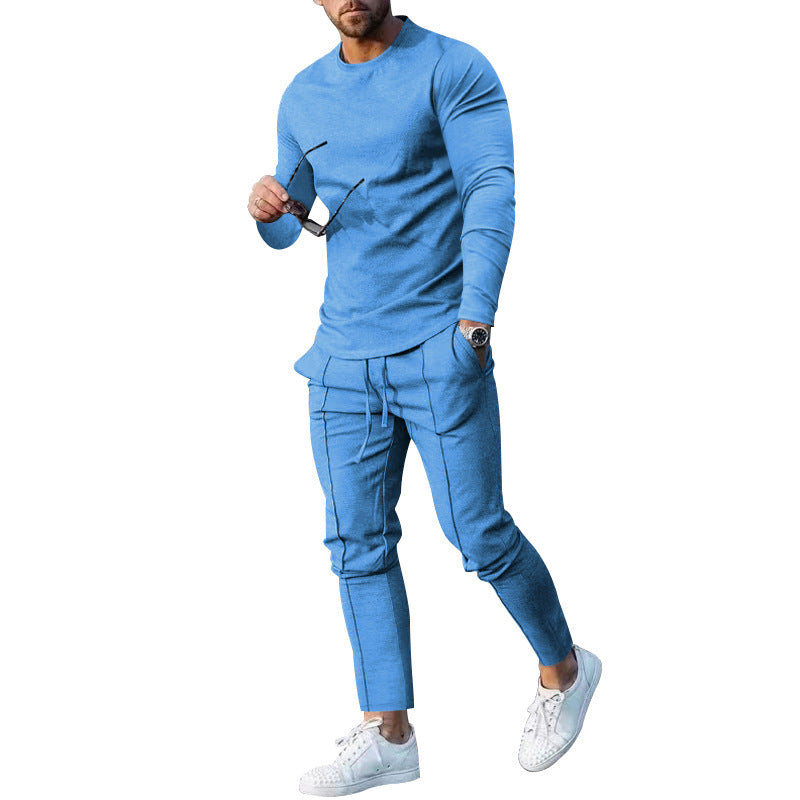 Herren Funktionales Langarmshirt und bequeme Jogginghose Set EB