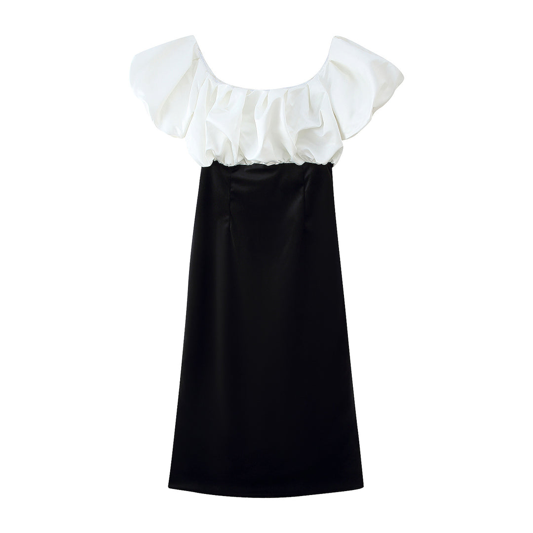 Damen Maxikleid mit voluminösen Rüschendetails und elegantem Schnitt EB
