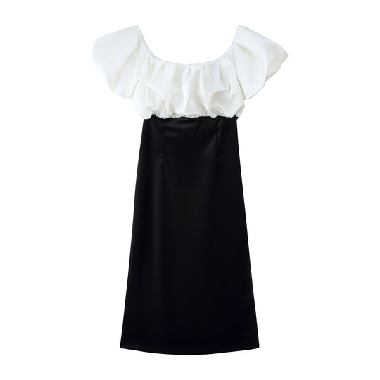 Damen Maxikleid mit voluminösen Rüschendetails und elegantem Schnitt EB