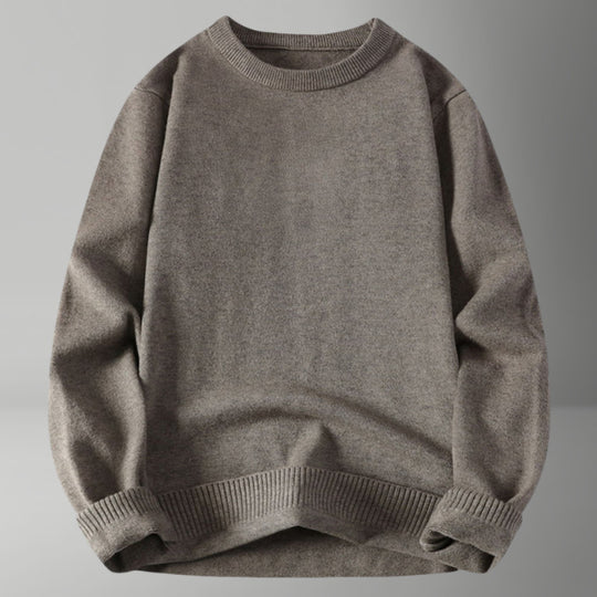 Damen bequemer und eleganter Rundhalsausschnitt Pullover EB