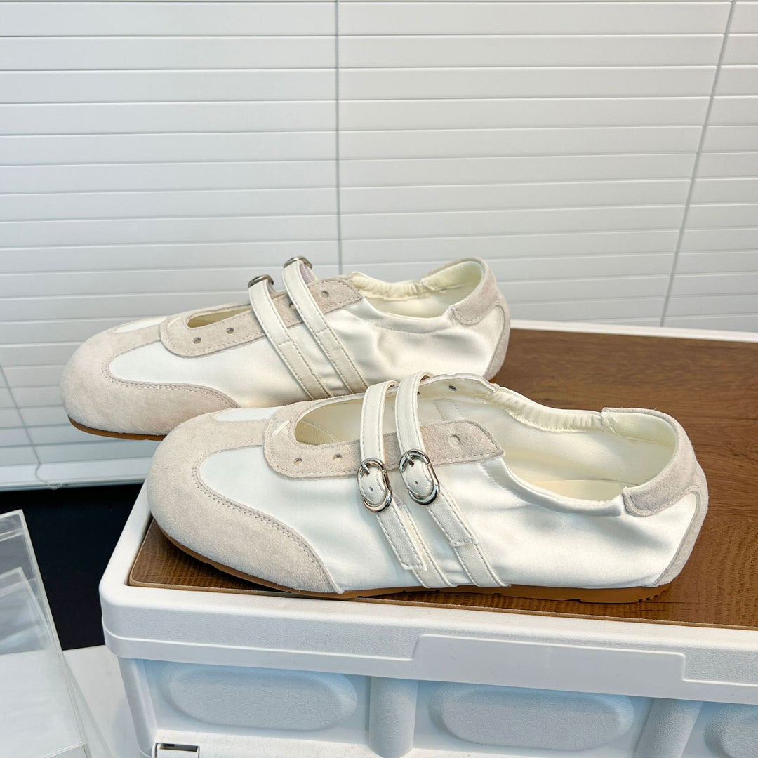 Damen elegante Schnürschuhe mit modischen Doppelriemen EB