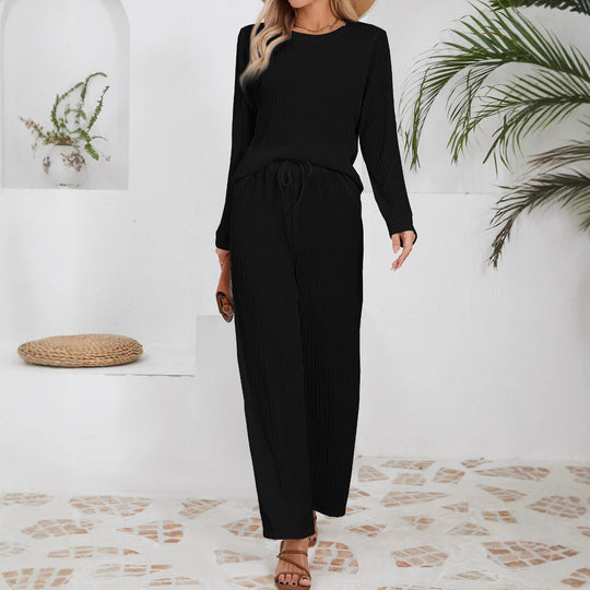 Damen Elegantes und bequemes Set aus gefeuchtetem Material EB