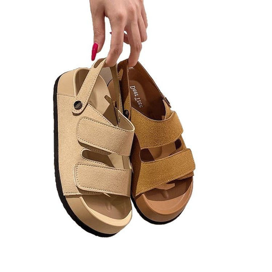 Damen Komfortable Velours-Sandalen EB