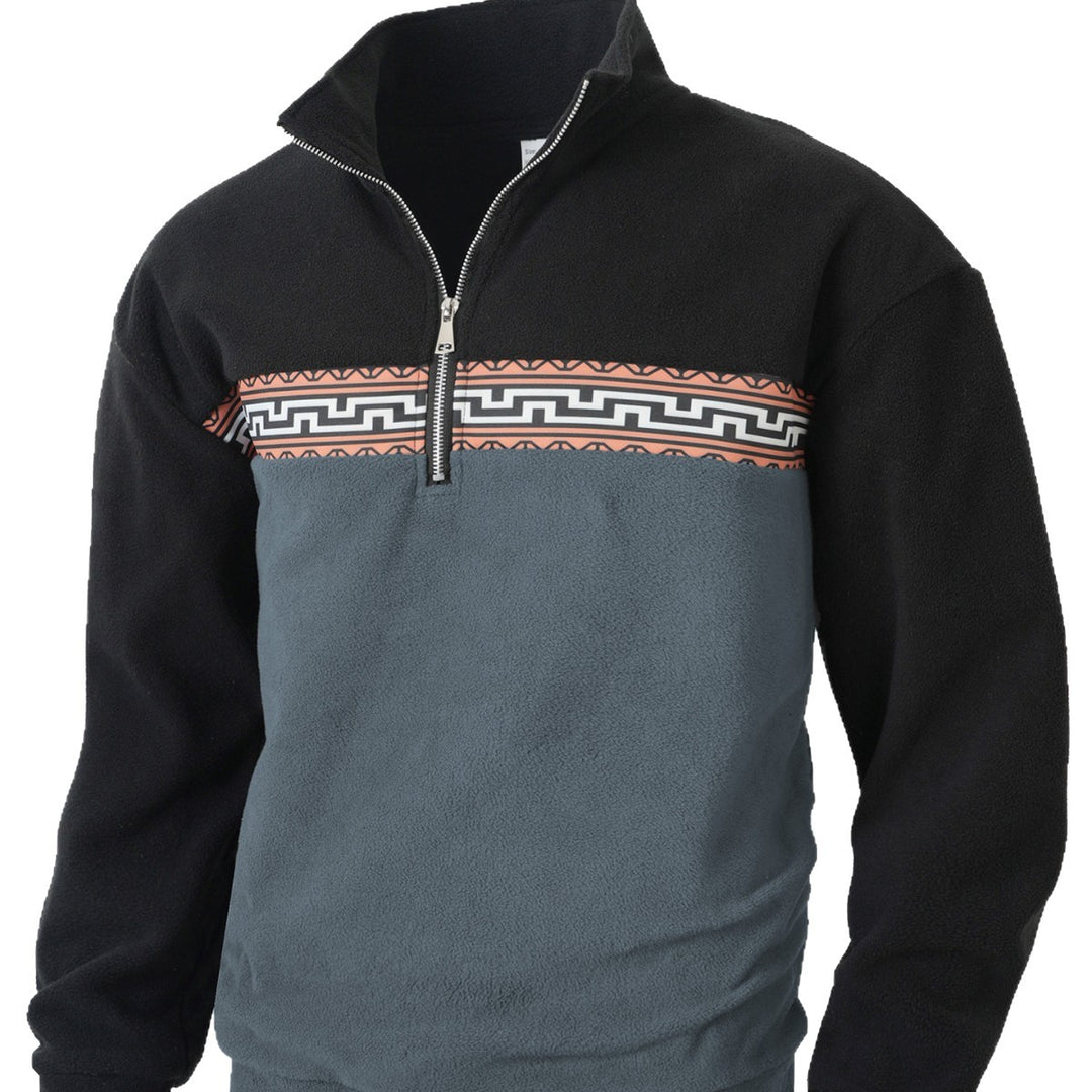 Herren Fleece Pullover mit modischem Stehkragen EB