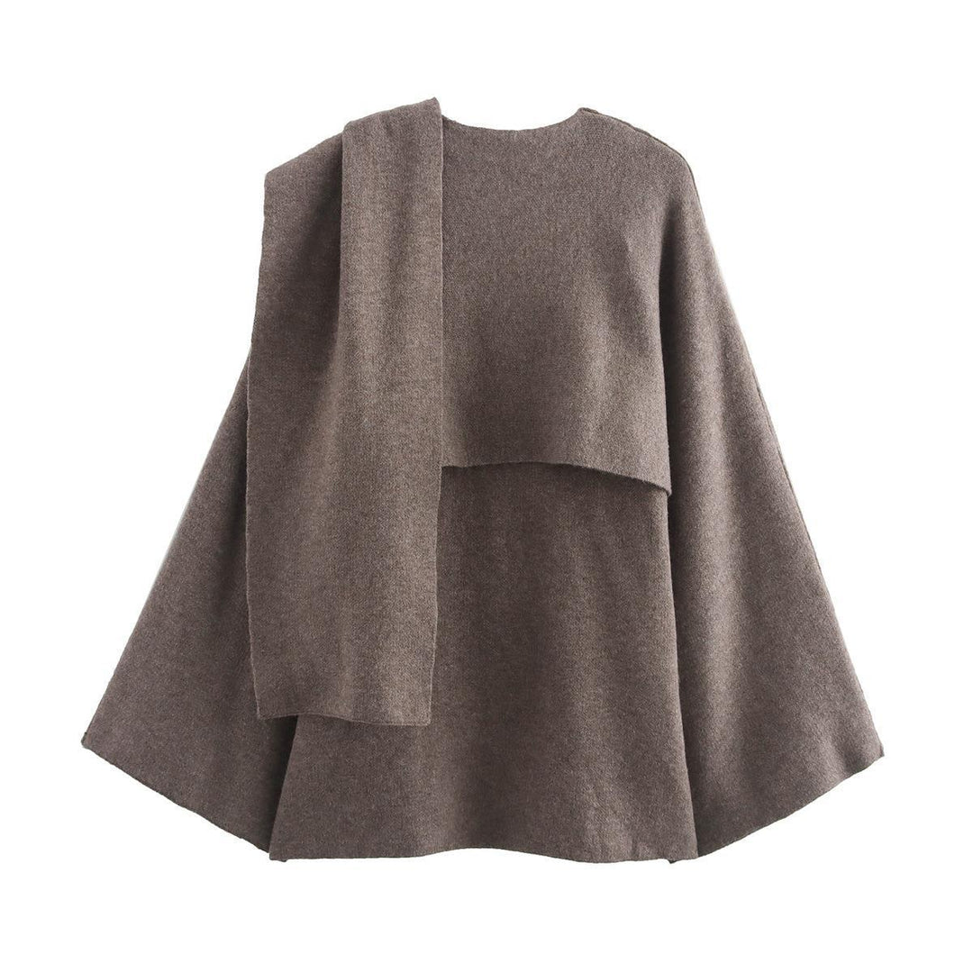 Damen modischer Umhangpullover aus weichem Material EB