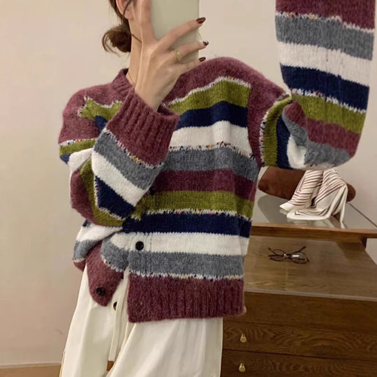 Damen modischer Strickcardigan EB