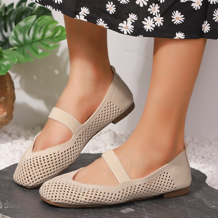 Damen Atmungsaktive und bequeme Mesh-Ballerinas EB
