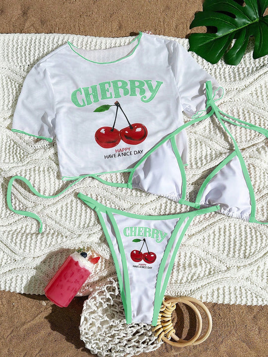 Damen Bikini-Set mit kreativem grafischen Design EB