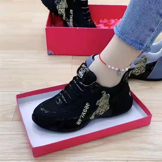 Damen Sportliche Sneakers mit atmungsaktiver Mesh-Oberfläche und rutschfester Sohle EB