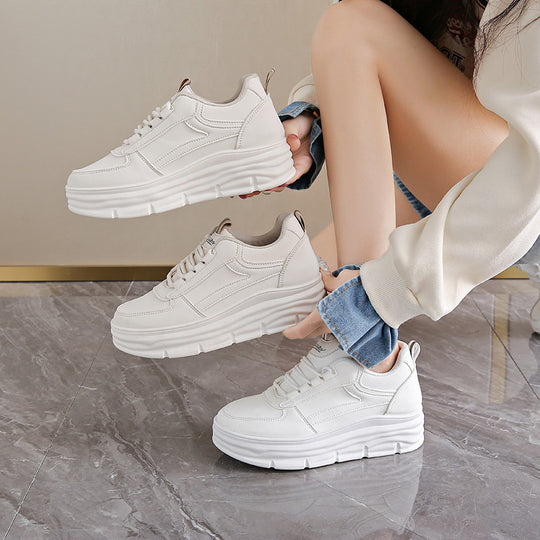 Damen Komfortable Plateau-Sneakers mit atmungsaktivem Obermaterial EB