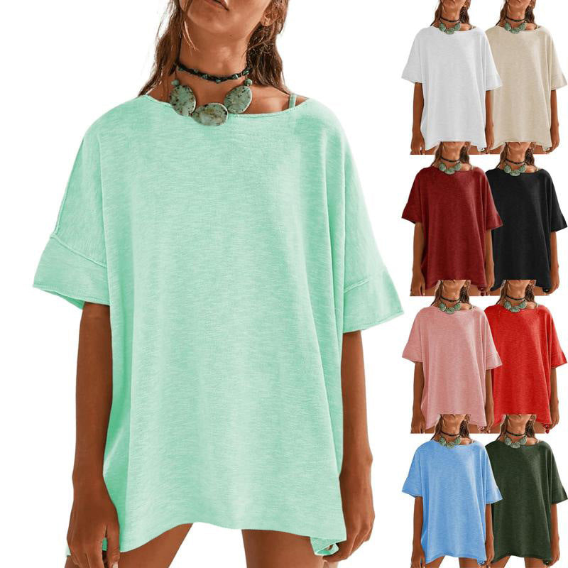 Damen Oversized Relaxed Fit T-Shirt EB