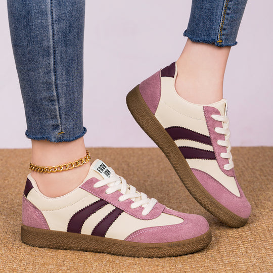 Herren nan retro Sneaker mit Velours- und Textilobermaterial, klassischer Drei-Streifen-Optik und profilierter Gumminsohle EB
