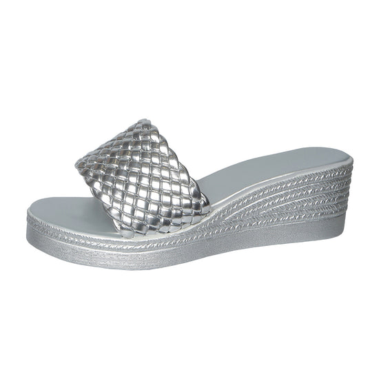 Damen Wedge-Sandalen mit geflochtenem Riemen und ergonomischer Sohle EB