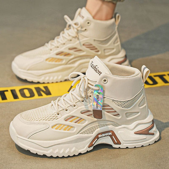 Damen High-Top Freizeit Sneakers mit atmungsaktiver Mesh-Oberfläche und flexibler Laufsohle EB