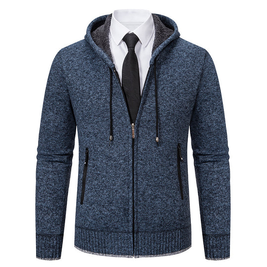 Herren Kapuzenjacke mit softem Fleece-Futter und eleganten Details EB