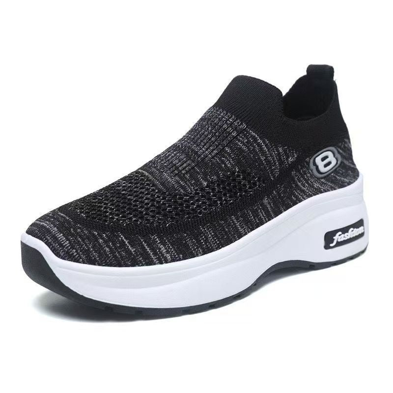 Damen Komfortable Slip-On Sneakers mit atmungsaktivem Obermaterial und weicher Laufsohle EB