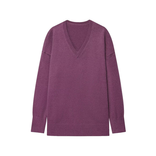 Damen eleganter V-Ausschnitt Pullover EB