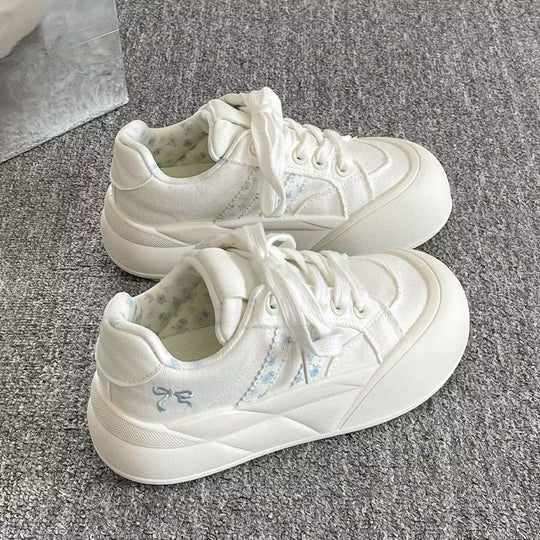 Damen Sneakers mit floralem Innenfutter und stabiler Sohle EB