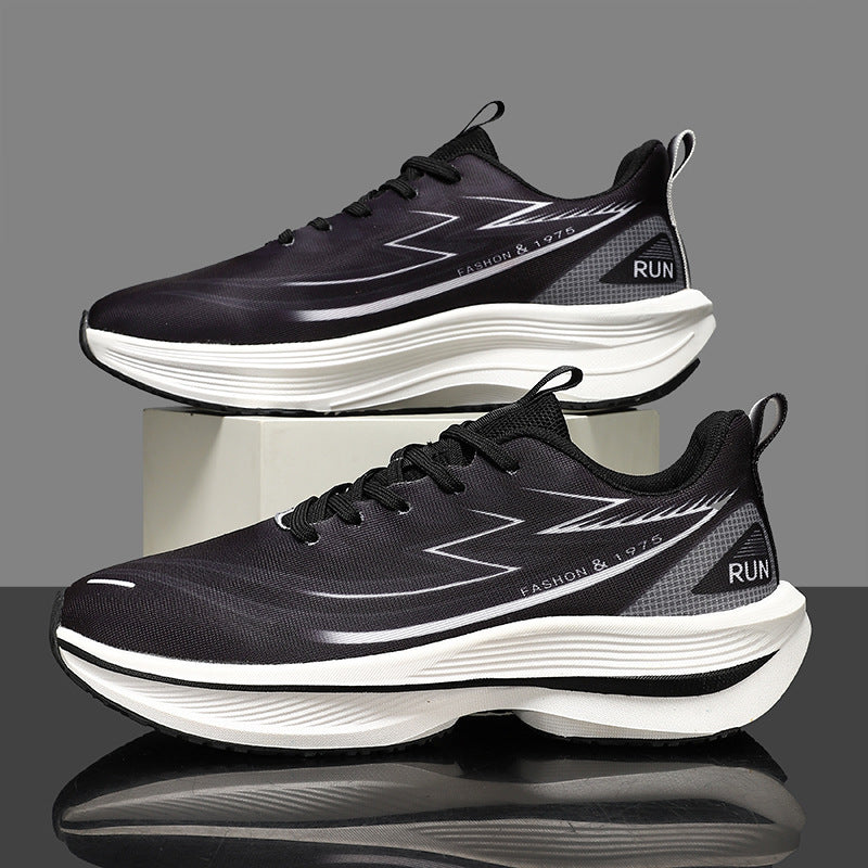 Unisex gedämpfte Straßenlauf-Sneaker mit doppelschichtiger Komfort-Zwischensohle und reflektierenden Designstreifen EB